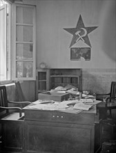 Teacher's room in the school in Salatiga; Location Indonesia, Java, Dutch East Indies, Salatiga ca. 1947