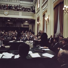 Prime Minister Joop den Uyl in the Second Chamber (house of representatives) in The Hague, South Holland May 1973