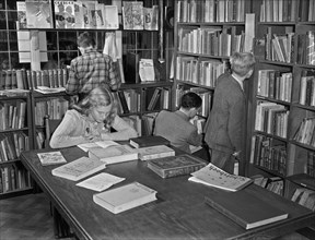 1940s Libraries - Young boys in the children's reading room Wijdesteeg in Amsterdam ca. 1947