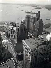 1930s New York City - Broadway to the Battery, from roof of Irving Trust Building, Manhattan ca. 1938