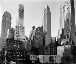 1930s New York City - Park Avenue and 39th Street Skyscrapers, Manhattan ca. 1936