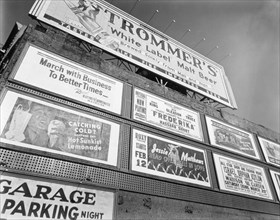 1930s New York City - Advertisements, 1937, East Houston Street and Second Avenue, Manhattan