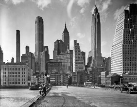 1936 Manhattan Skyline: South Street and Jones Lane, Manhattan ca. 1936