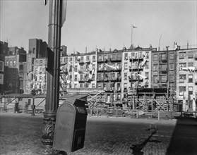 1930s New York City - Old law tenements, from Forsythe and E. Houston Streets, Manhattan ca. 1937