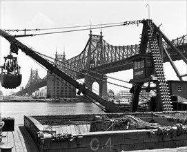 1930s New York City - Queensboro Bridge: From 63rd Street Pier, Manhattan ca. 1937