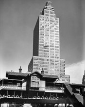 McGraw Hill Building, from 42nd Street and Ninth Avenue looking east, Manhattan ca. 1936