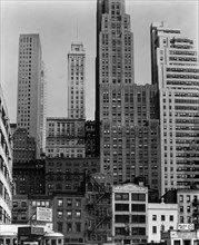 1930s New York City - Downtown, from West Street below Rector, Manhattan ca. 1936