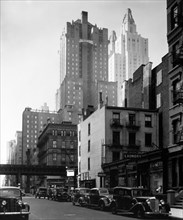1930s New York City - 48th Street, looking Northwest from a point between Second and Third Avenues, Manhattan ca. 1938