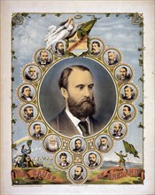 The cause of Ireland- Charles Stewart Parnell print ca. 1881
