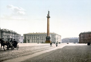 The Winter Palace Place and Alexander's Column, St. Petersburg, Russia ca. 1890-1900
