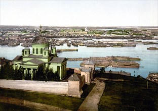 Towards the Blagowjaschts-Chenski, (i.e., Blagoveshchenskii), Monastery, Nigni-Novgorod, (i.e., Nizhnii Novgorod), Russia ca. 1890-1900