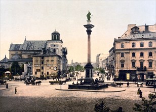 King Sigismund's monument, Warsaw, Russia (i.e. Warsaw, Poland) ca. 1890-1900