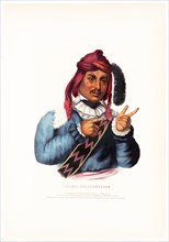 Antique Native American Print - Itcho-Tustinnuggee ca. 1844