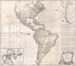Antique map of North and South America - ca. 1772