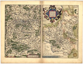 Abraham Ortelius - First World Atlas ca. 1570 - Franconia. Monasteriensis episcopatvs