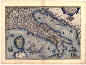 Abraham Ortelius - First World Atlas ca. 1570 - Italia