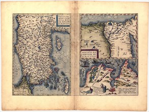 Abraham Ortelius - First World Atlas ca. 1570 - Natolia olim Asia Minor. Aegyptvs. Carthaginensis portvs