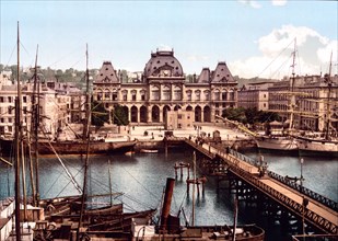 Bourse and docks, Havre, France ca. 1890-1900