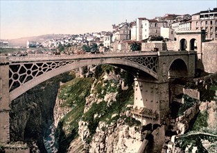 With great bridge, Constantine, Algeria ca. 1899