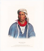 Antique Native American Print - Kee-She-Waa, a Fox warrior ca. 1843