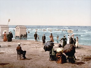 The beach, Blankenberghe, Belgium ca. 1890-1900