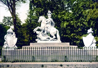 King Sobieski's monument at Lazionki (i.e. Lazienki), Warsaw, Russia (i.e. Warsaw, Poland) ca. 1890-1900