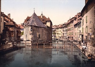 Old palace and canal, Annecy, France ca. 1890-1900
