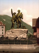 The Saussure monument of Chamonix, Chamonix Valley, France ca.1890-1900