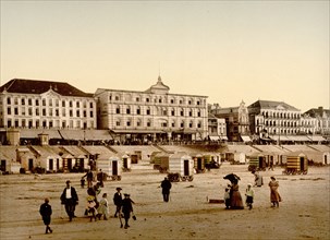 The beach and hotels, Blankenberghe, Belgium ca. 1890-1900