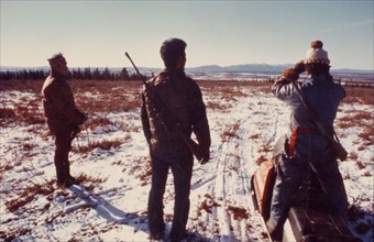 1972 - Eskimo caribou hunters near Onion Portage (Kobuk River), Alaska