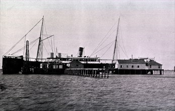 North end of the disinfecting wharves at the quarantine station on Blackbeard Island, Georgia ca. 1895
