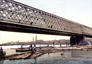 Railway bridge, Riga, Russia, (i.e., Latvia) ca. 1890-1900