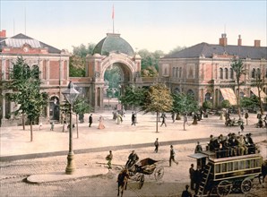 The Tivoli park entrance, Copenhagen, Denmark ca. 1890-1900