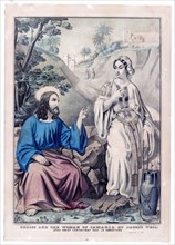 Christ and the woman of Samaria at Jacob's Well: Jesus Christ S'Entretient avec la Samaritaine. John IV - 1:42 ca. 1835-1856