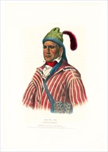 Antique Native American Print - Me-Na-Wa. A Creek warrior ca. 1837