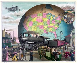 Examples of twentieth century transportation illustration ca. 1910
