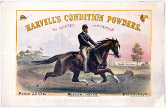 Harvell's Condition Powders, for horses and cattle, price 25 cts. per package 'Dr. Herrick's Family Medicine Depot ca. 1869