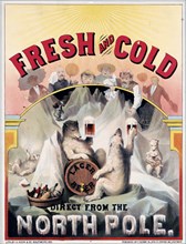 Fresh and cold--Lager beer direct from the North Pole advertisement ca. 1877