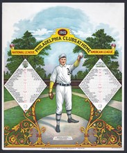 Philadelphia clubs at home Base-ball schedule - the National & American League clubs at home ca. 1915