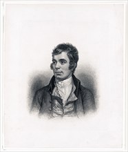 Poet Robert Burns, head-and-shoulders portrait, facing left ca. 1819