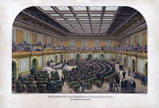 The House of Representatives, U.S. Capitol ca. 1866