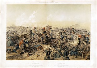 L'Affaire d'orient 1854. 20, Balaklava. Charge heroique des Hussards Anglais 25 Octobre 1854 Balaklava. Heroic charge by the English Hussars 25 October 1854