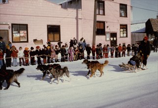 March 1976 - Finish of Iditarod Race