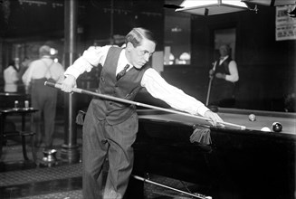 Billiards Champion Jerome Keogh [at pool table
