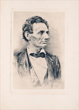 Abraham Lincoln, bust portrait, without beard, facing right ca. 1900-1920