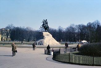 The Bronze Horseman Statue in St. Petersburg Russia 1978