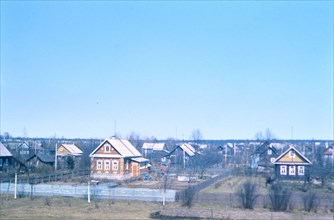 Homes in the Russia countryside in the late 1970s USSR (1978)