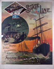 State Line--For Glasgow, Belfast, Dublin, Londonderry & Liverpool--Austin Baldwin & Co., genl. agents ca. 1889