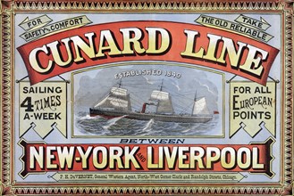 For safety and comfort take the old reliable Cunard line ca. 1875