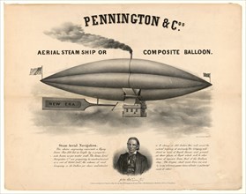 Pennington & Cos. aerial steam ship or composite ballon ca. 1850